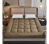 Générique Matelas Futon Japonais, Matelas épais, Doux Et Moelleux pour Canapé-Lit, Matelas Futon en Tissu Brossé, Matelas Tatami Pliable Et Portable Enroulable pour Dortoir(Brown,150x200cm)