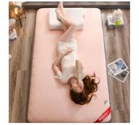 Générique Matelas Futon Matelas de Sol Japonais Tapis de Lit Enroulable Coussin de Camping Portable Tapis de Sol pour Adultes Matelas de Couchage pour Plancher Facile d'entretien(Pink,90x200cm)