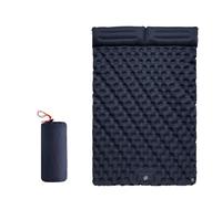 Générique Matelas Gonflable Double avec Pompe à Oreiller intégrée, Coussin de Couchage d'extérieur, Tapis d'air Camping for Voyage, Sac Dos et randonnée(Navy Blue)