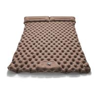 Générique Matelas Gonflable Double de Camping avec Oreiller - Matelas de Sol Pliable et imperméable for la randonnée en Pleine Nature(Desert Yellow)