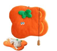 Générique Matelas Plat pour Chat - Tapis De Sol Orange - Lit Lavable pour Animaux | pour Un Usage en Appartement Salon Cuisine Maison pour Le Repos Quotidien La Nuit Et pour La Détente en Intérieur