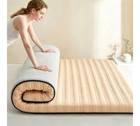 Générique Matelas Pliable Souple Et Respirant, Futon Japonais, Matelas en Latex Et Mousse à Mémoire De Forme, Tapis De Sol Pliable Type Tatami pour Couchage Maison Dortoir Camping(Orange,180x200cm)