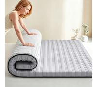 Générique Matelas Pliable Souple Et Respirant, Futon Japonais, Matelas en Latex Et Mousse à Mémoire De Forme, Tapis De Sol Pliable Type Tatami pour Couchage Maison Dortoir Camping(Gray,180x200cm)