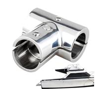 Générique Matériel pour Bateaux - Té à Main Poli à 90 et 60 degrés en Acier Inoxydable, Tuyau de connecteur de Garde-Corps de canoë de Yacht, pièces de Rechange antioxydantes | Pont de Bateau Gré