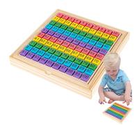 Générique Math Hundred Board - Wooden Counting Grid, 1-100 Numbers Learning Game, Preschool Educational Arithmetic Tool, Cognitive Logic Number Puzzle | Sensory Mathematical Skill Developer for 3+