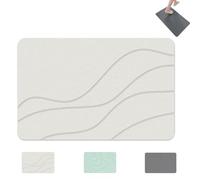 Générique Matmend Bath Mat, Matmend Stone Bath Mat, Diatomaceous Earth Stone Mats Quick Dry, Easy to Clean, Stones Mats Set for A Luxurious & Dry Bathroom (White,23.62 * 35.43in)