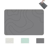 Générique Matmend Bath Mat, Matmend Stone Bath Mat, Diatomaceous Earth Stone Mats Quick Dry, Easy to Clean, Stones Mats Set for A Luxurious & Dry Bathroom (Gray,19.69 * 31.50in)
