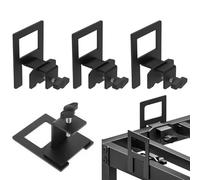 Générique Mattress Gaskets - 3.1x2.4 inches Adjustable Bed Gripper for Stability, Anti-Slip Support with Holding Function, Furniture Stopper for Bedroom Dorm Apartment, Black Metal, 4 Pieces Set
