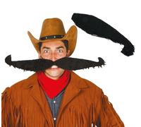 Generique - Maxi Moustache Noire 55 cm Adulte