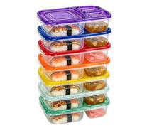 Générique Meal Prep Containers, 3-Compartment Meal Storage Box, School Food Container, for Home Office Camping Picnic School Restaurant Microwave Dishwasher