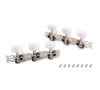 Générique Mécaniques D'accordage de Guitare Classique Argentées 3r3l en Plastique et Métal, Jeu 3 3 Facile à Utiliser avec Distance Standard de 35mm Entre Chevilles