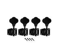Générique Mécaniques ouvertes pour basse, compatible avec FLEOR, 4 cordes | 4 pièces ; option 4R/4L ; bouton demi-lune ; engrenage interne renforcé ; 4 ferrules, 16 vis(Black 4L)