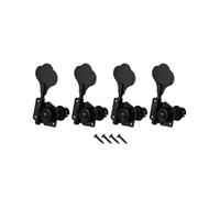 Générique Mécaniques ouvertes pour basse, compatible avec FLEOR, 4 cordes | 4 pièces ; option 4R/4L ; bouton demi-lune ; engrenage interne renforcé ; 4 ferrules, 16 vis(Black 4R)