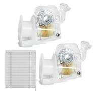 Générique Mécanisme D'inclinaison pour Stores De Rechange Universel - Lot de 2 Mécanismes pour Stores Horizontaux - avec Lignes Fines Transparentes, Télécommande Plate Silencieuse pour Bricolage