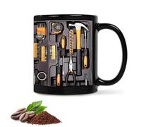 Générique Mechanic Toolbox Mug, 11oz Funny Ceramic Toolbox Tea Mug, Realistic 3D Tool Case Engineer Coffee Cup, Creativity Funny - Mechanic Toolbox Set Pattern, Unique Gift, For Husband Dad (1Pcs)
