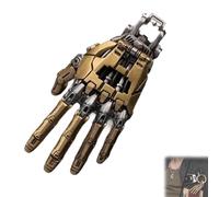 Générique Mechanical Bionic Hand Pendant Necklace, Movable Finger Joints Robot Hand Charm, Steampunk Jewelry Gift for Men & Women, Punk Lover Accessory (A)