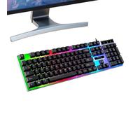 Générique Mechanical Game Keyboard, Mechanical Switch Keyboard, Ergonomic Keyboard, Durable Keyboard, Programmable Macro Keys, Mechanical Keyboard with Backlight, USB Wired Keyboard