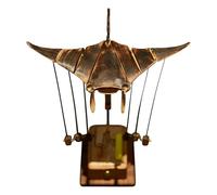 Générique Mechanical Manta Ray - Wooden Dynamic Decor for Home Office Desk | Handmade Electric Automaton with Moving Fins and Tail, Uniquee Kinetics Sculpture Shelf TV Cabinet Display