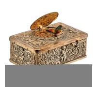 Générique Mechanical Singing Bird Music Box with Bellows | European Style 3D Relief Bird Music Box,Collectible Decorations for Bedroom, Table, Shelf, Lockers, Bookshelves, Personal Display, Home