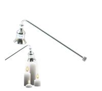 Générique Mèche de Bougie sans fumée en Acier Inoxydable, éteignoir à Cloche à Long Manche, Accessoire d'extincteur pour éteindre la Flamme des mèches de Bougie