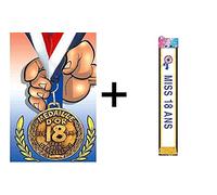 Générique médaille 18 Ans + écharpe Miss 18 Ans