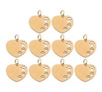 Générique Médaille pour Chien en Acier Inoxydable, Cœur Ajouré, 10 Pièces | Collier de Chien, Usage Quotidien et Entraînement, Identification, Retour Rapide, Lot de 10
