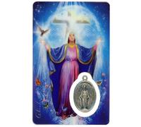 Générique Médaille Religieuse Sainte-Marie avec Carte de Prière Plastifiée Format CB - Protection et Foi
