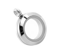 Générique Médaillon à vis torsadée en acier inoxydable, pendentif flottant, accessoires de fabrication de bijoux, breloque flottante ouvrable avec fenêtre transparente, 20/25 / 30mm