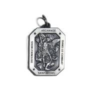 Générique Médaillon Saint Michel Archange, Patron des Parachutistes, Pendentif Religieux Militaire avec Inscription Défendez-nous dans le Combat