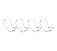 Générique Médiators Creux Adaptés la Performance Musicale en Métal Argenté Set de 4 Prise Confortable et Légère, Médiators pour Pouce et Index pour Guitare et Banjo