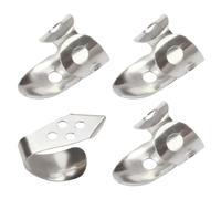 Générique Médiators en Acier Inoxydable, Lot de 4 à Taille Ajustable et Creuse, Accessoires pour Guitare et Banjo, Usage Polyvalent