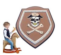 Générique Medieval Foam Toy Shield - Soft Play Knight Costume Accessory, Lightweight Gear, Safety Combat Prop, Protective Armament, Dragon Design Plate, Party Favor | for Boys