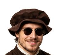 Générique Medieval Renaissance Hat - Soft Velvet Tudor Beret, Vintage Cosplay Accessory, Authentic Style Cap, Lightweight Costume Headpiece, Decorative Party Apparel | For Men Women