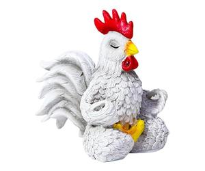 Générique Meditation Yoga Řooster Statue - Creative Resin Rooster Figurine for Home Office | Desktop for Meditation Room | Relaxing Pose, Hand-Painted