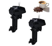 Générique Mélangeur à café « Moteur de bateau » - Modèle 2026 Amélioré - Gadget mélangeur de boissons à hélice électrique (à remontoir) (2 Pcs)