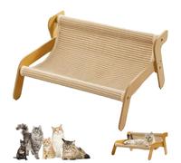 Générique Mellowkin Cat Scratcher Couch, 2-in-1 Cat Scratch Pad and Lounger, Sisal Cat Chair with High Load Capacity, Pet Wavy Rocker, Summer Breathable Fabric for Large Cats (A)
