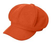 Générique Melon Clown femme en laine à visière style cabbier, chapeau d'hiver/printemps pour filles Bonnet Moutarde (Orange, M)