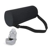 Générique Memory Foam Lumbar Support Pillow | Slow Rebound, 28x12cm, Cylinder Shape | Adjustable Back Cushion | Office Chair Car Seat Support for Back