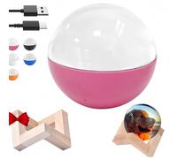 Générique Memory Sphere Lamp, Memory Orb Video Crystal Ball, Creative Crystal Sphere LED Lamp, Ultrasound Cristal with Electronic Display, DIY Video DisplaySphere for Couples,Pets, Memories(Pink)