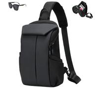 Générique Men Lightweight Crossbody, Waterproof Chest Sling Bag with Concealed Pocket, Versatile Casual Travel Hiking Shoulder Bag