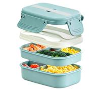 Générique Men Lunch Box, Triple Layer Container, Versatile with Stackable Feature, Authentic Storage Bin, Sleek Meal Prep Case with Compact Design, Picnic Accessory for Women and Dining Out