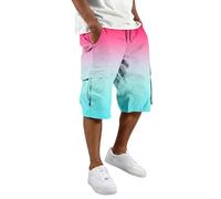 Générique Men’s Gradient Cargo Pants for Everyday Workwear - Enhanced Comfort Functional Pockets and Stitching (Light Blue, XXXL)
