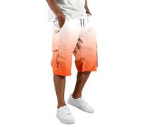 Générique Men’s Gradient Cargo Pants for Everyday Workwear - Enhanced Comfort Functional Pockets and Stitching (Orange1, S)