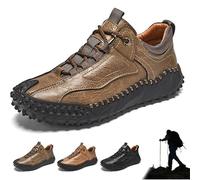 Générique Men’s Vintage Leather Hiking Shoes, Cushygait Boots Vintage Leather Hiking Shoes, For Driving & Walking (Khaki,36)