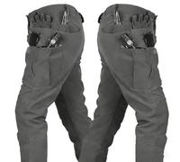 Générique Men’s Winter Tactical Pants - Fleece Lined, Durable, Stretchable for Cold Weather Work & Outdoor Adventures (Gray,3TG)
