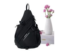 Générique Men Sling Bag, Stylish College Daypack, 14.17x5.51x18.9 Inches Breathable Shoulder Chest Pack, Large Capacity Storage, Durable Lightweight Design, Black Color, for Casual Outings