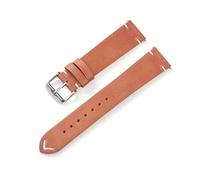 Générique MENGKG Bracelet De Montre Rétro En Cuir De Vache, Première Couche, 18mm, 20mm, 22mm, En Cuir Véritable Souple, À Dégagement Rapide, Mat, For Montre Intelligente(Light brown,18mm)