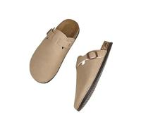 Générique Men's aMen's Fleece-Lined Ankle Slippers - Outdoor Slip-On Lazy Shoes for Women, Fall/Winter Genuine Leather Fuzzy Slippersnd Women's Autumn-Winter Genuine Leather Fleece Slippers