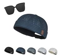 Générique Mens Breathable Mesh Brimless Hat, Outdoor Mesh Cap, Adjustable Cooling Skullcap, Lightweight, Breathable & Quick-Dry (02)