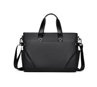 Générique Men's Briefcase Black Waterproof Large Capacity Handbag Versatile Commute, Compatible For Business Laptop Bag Daily Crossbody(Black)